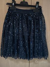 Gonna blu con paiettes