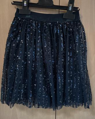 Gonna blu con paiettes