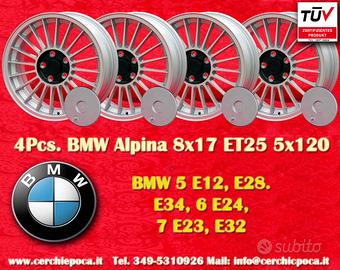 4 pz. cerchi BMW Alpina 8x17 ET25 5 E12 E28 E34 6