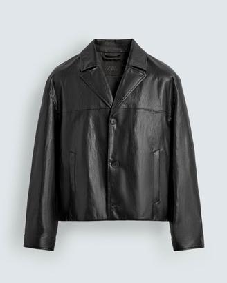 Giacca di Pelle Unisex Zara Tg.M