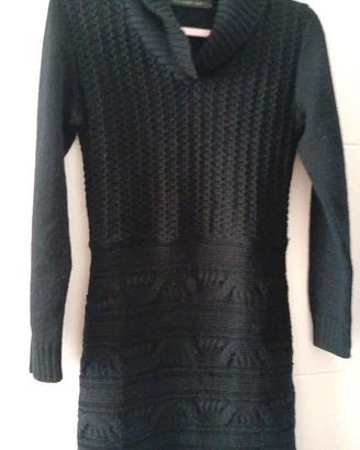 Maxi pull vestito in lana merinos e elastane S/M