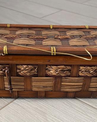 Porta bottiglie legno bambù