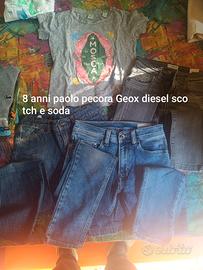 jeans t shirt giubbino bambino ragazzo 6 12 anni