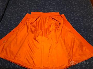 cappotto lana e cashmere arancione