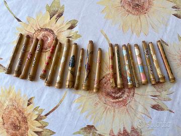Collezione agorai in bamboo decorati (lotto 17 pez