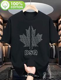 t shirt dsquared2 Maple Leaf Nero