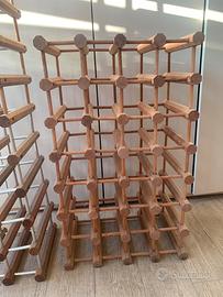 Cantinetta portabottiglie modulare in legno
