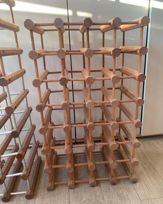 Cantinetta portabottiglie modulare in legno