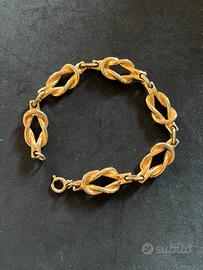 Bracciale in metallo nodo dorato