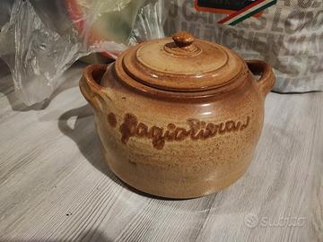 pentola fagioliera in terracotta 
