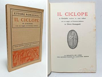 IL CICLOPE DI EURIPIDE - ROMAGNOLI ETTORE 1911