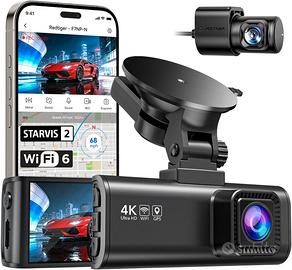 Dashcam REDTIGER F7NP 4K WiFi GPS + Kit Cavi F7N