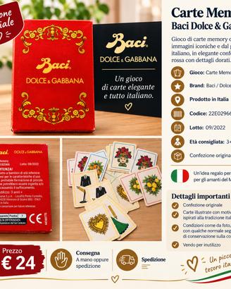 Carte Memory Baci Dolce & Gabbana 