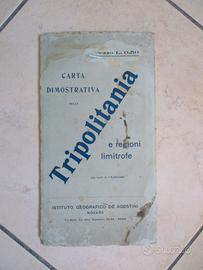 WW2 CARTINA GEOGRAFICA ORIGINALE TRIPOLITANIA