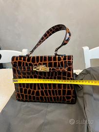 Borsa nuova in vera pelle ovino stampato coccod