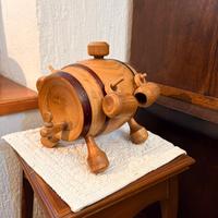 Botte piccola in legno e 4 bicchierini