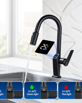 Rubinetto Cucina a 3-vie Display Temperat – NUOVO