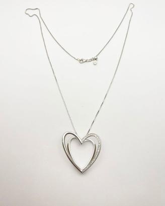 Collana oro 18KT con diamanti a scritta COMETE.