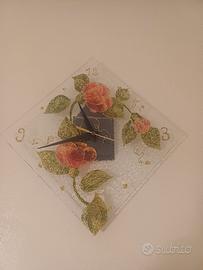 Orologio da parete in vetro. 