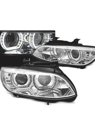FARI BMW E92 E93 06-10 XENON OCCHI ANGEL LED CROMA