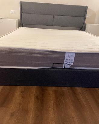 Letto contenitore più materasso memory 180x200cm
