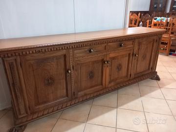 servante nuovo in noce nazionale scolpito a mano 