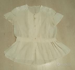 Camicetta bianca in seta taglia S/M