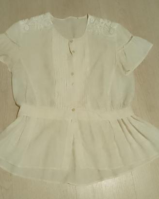 Camicetta bianca in seta taglia S/M