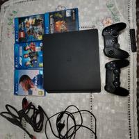 Playstation 4 + joystick + 4 giochi + cavi