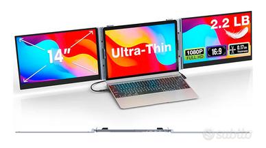 DOPPIO MONITOR PER PC autoalimentato