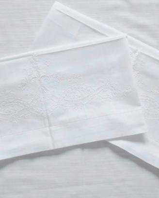 Coppia di tende sartoriali con ricamo floreale 