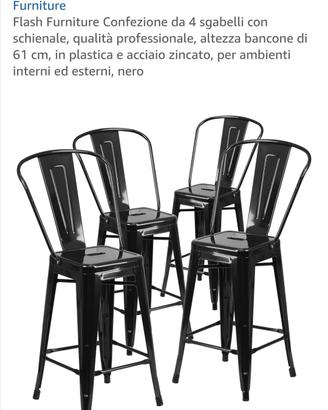 sgabelli sedie metallo da bar o cucina