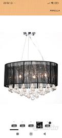Lampadario VidaXl con cristalli e paralume