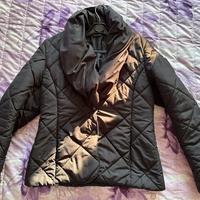 Giacca trapuntata collo ampio nera tg.M