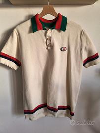Polo Gucci in cotone dettagli verdi e rossi