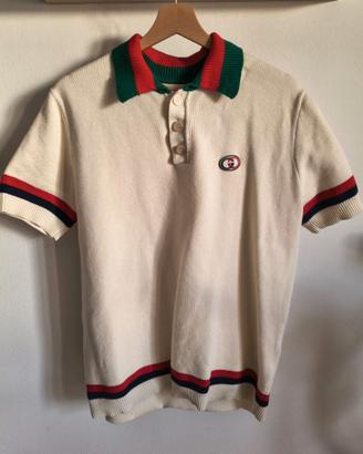 Polo Gucci in cotone dettagli verdi e rossi