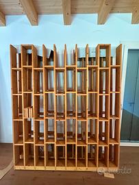 2 Grandi librerie/divisorio in legno artigianale