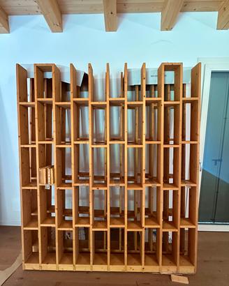 2 Grandi librerie/divisorio in legno artigianale