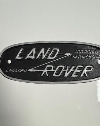 Land rover logo alluminio  Originale  anni 70
