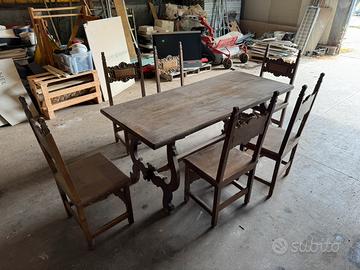 Tavolo fratino con 6  sedie
