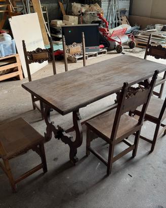 Tavolo fratino con 6  sedie