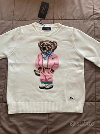 Maglione RL Con orsetto rosa
