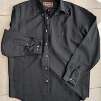 camicia nera invernale uomo Marlboro taglia Large