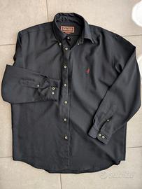 camicia nera invernale uomo Marlboro taglia Large