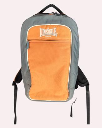Zaino Lonsdale London arancione/grigio porta PC