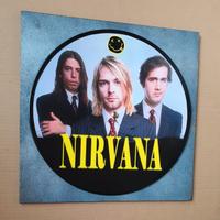 Vinile 33 giri a quadro omaggio ai Nirvana