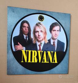 Vinile 33 giri a quadro omaggio ai Nirvana