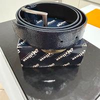 Cintura da cerimonia blu petrolio in pelle