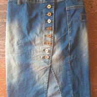 Gonna denim jeans Nuova con cartellino