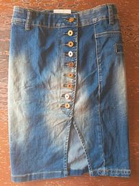 Gonna denim jeans Nuova con cartellino